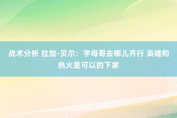 战术分析 拉加-贝尔：字母哥去哪儿齐行 枭雄和热火是可以的下家