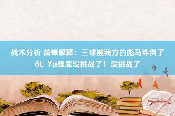 战术分析 黄蜂解释：三球被我方的彪马绊倒了🥵雄鹿没挑战了！没挑战了