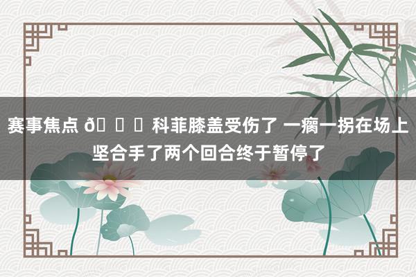 赛事焦点 😐科菲膝盖受伤了 一瘸一拐在场上坚合手了两个回合终于暂停了