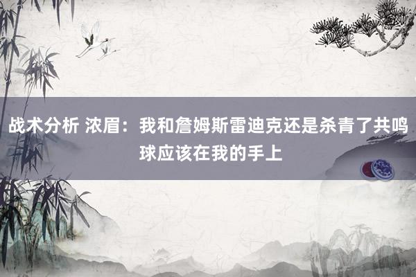 战术分析 浓眉：我和詹姆斯雷迪克还是杀青了共鸣 球应该在我的手上